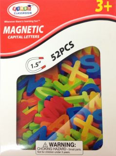 First Classroom 52 Magnetic Uppercase Capital Alphabet Letters 1 5" New
