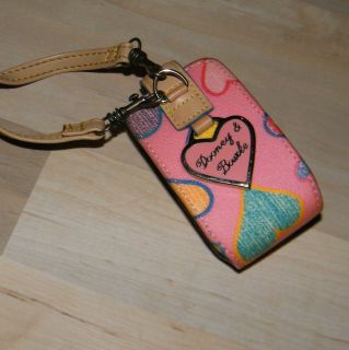 Dooney Bourke Pink Heart Logo Cell Phone  Accessory Case Holder
