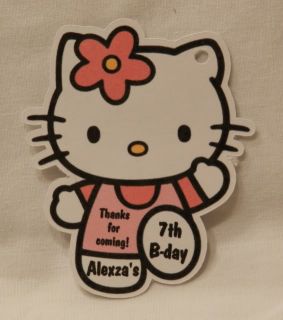 Unique Personalized Hello Kitty Birthday Party Baby Shower Party Favor Gift Tags