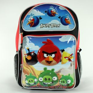 Rovio Angry Birds Scene Red 16" Large Backpack Book Bag School Boys Girls Kids