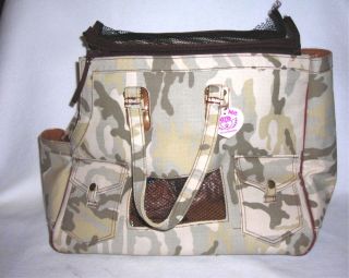 Pamper Me Pet Small Soft Sided Dog Carrier with Camoflauge Exterior