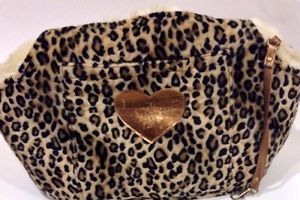 Lu Lu Pink Small Pet Dog Carrier Leopard Print Faux Fur