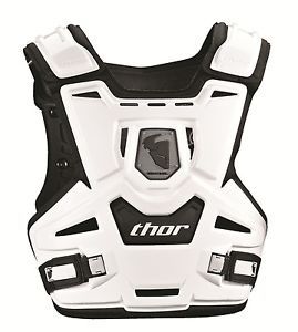Thor MX Sentinel Motocross Off Road Chest Roost Protector Guard Adult White Blk