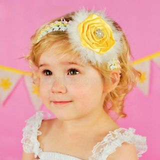 Toddler Baby Girl Infant Adults Feather Flower Headwear Hair Band Headband