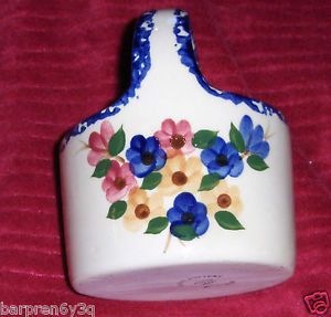 Alpine Pottery Roseville Ohio Art Pottery Floral Basket Ceramic Clay Vase 2000