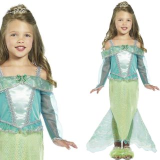 Kids Little Mermaid Princess Girl Fancy Dress Costume Childrens Girls Fairytale