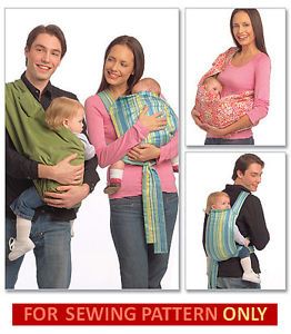 Sewing Pattern Make Baby Wrap Carrier Pattern Tie Sling Infant Carrier
