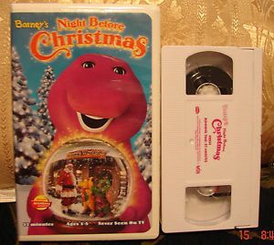 Barney's Night Before Christmas VHS Video Spend Christmas Eve w Barney BJ Santa
