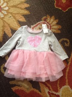 Adorable Baby Girls Childrens Place Heart Dress Sz 6 9MFOR Valentines Day ❤❤