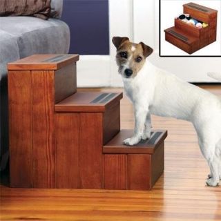 Solid Wood Steps Storage Small Pet Dog Non Slip Storage Toys Couch Chair Bed