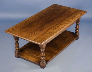 English Antique Oak Potboard Coffee Table