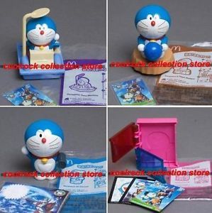 2011 China McDonald Happy Meals Toy Doraemon PVC 4 Toys Set