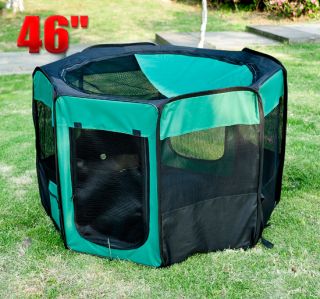 Pawhut 46" 36" Soft Folding Pet Playpen Dog Exercise Pen Fence Cage Kennel Crate