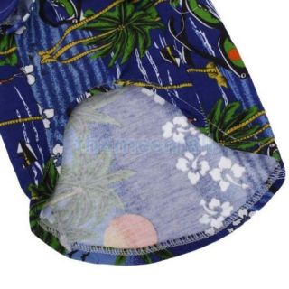 Hawaiian Luau Beach Style Pet Dog Camp Shirt Tank Top Clothes Clothing Apparel L