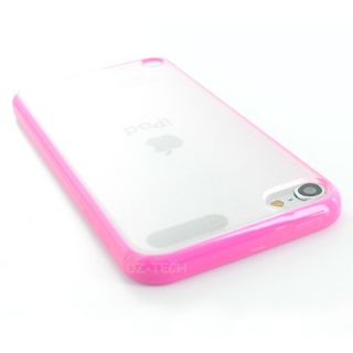 Pink Clear Hard Gel Hybrid TPU Candy Case Cover Apple iPod Touch 5 5g Accessory