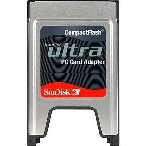 New SanDisk CF Compact Flash to PC Card Adapter Ultra High Speed P N SDDR 64