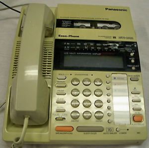 Vintage Panasonic Easa Phone Telephone Answering Machine Clock Radio RC TX91