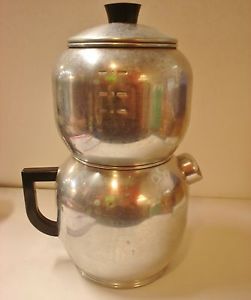 Vintage West Bend Aluminum Coffee Maker Kwik Drip 18 Cup Beverage Collectible
