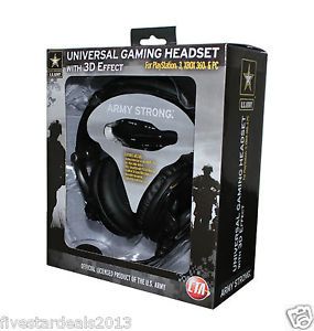 New CTA US UGH U s Army Universal Gaming Headset w 3D Effect PS3 Xbox PC in Box