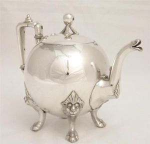 Victorian Rogers Smith Figural Tea Pot Coffee Pot Lion Face Mask Pattern