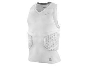 Nike Pro Combat Top Compression Fit Tank XLarge Padded XL White Shirt New