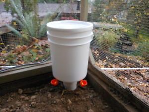Winter Chicken Watering System Drinker Bucket Waterer Poultry Automatic Heated