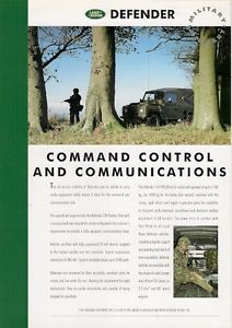 Land Rover Defender Military Command Control Communications 1995 96 UK Brochure