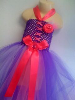 Costume Birthday Girl Disney Rapunzel Tangled Crochet Halter Tutu Dress 0 1y