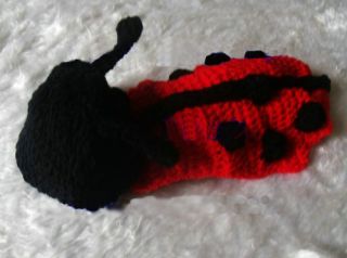 1 Set Baby Toddler Kids Costume Knit Crochet Ladybug Animal Hat Cap Photo Prop