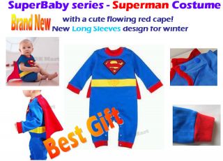New Cute Baby Boy Superman Costume Outfit 0 24M Sale