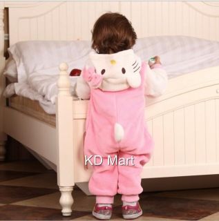 New Baby Boy Girl Animal Fleece Costume Pajamas Sleepwear Outfit Sze 00 0 1 2