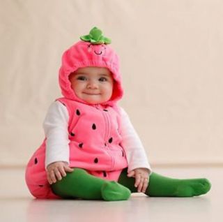 Carters Newborn 3 6 9 Months Strawberry Halloween Costume Baby Girl Pink