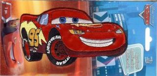 Wrights Disney Iron on Applique Cars Lightning McQueen Super Detailed