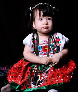 China Poblana Amazing Dress Toddlers Mexican Costume for Baby