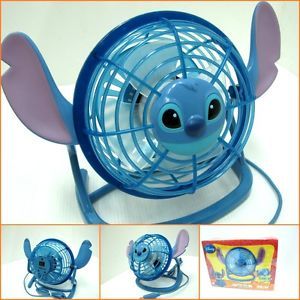 Disney Lilo Stitch Electric Fan USB Cables Port Hub for PC Computer Notebook