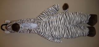 Baby Infant Zebra Costume Dress Up Jumpsuit Infant Size 6 12 12 24 MO Toddler
