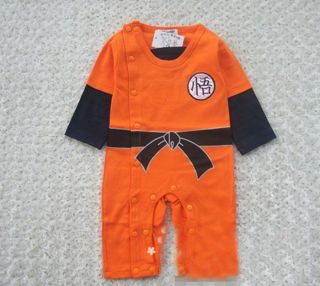 Goku Kungfu Baby Orange Toddler Fancy Dress Costume Long Sleeve Outfit Romper
