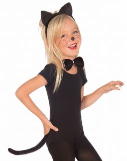 Kids Girls Black Cat Halloween Costume Kit