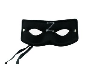 Mens Black Bandit Eyemask Lone Ranger Zorro Fancy Dress Costume Half Face Mask