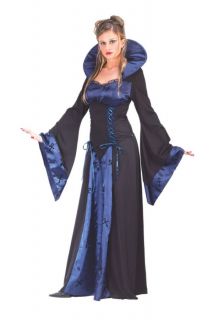 Vampiress Blue Dress Adult Womens Costume Halloween Classic Vampire Gown Theme