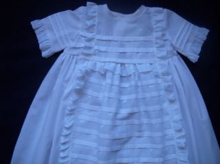 Girls Viintage Style Christening Gown Baptism Dress Size 3 6 Months