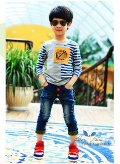 New Children Toddlers Cute Boys Clothing Trousers Pants Jeans Style Sz3 8Y