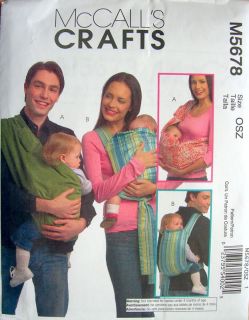 M5678 Baby Carriers Pattern Infant Free US Shipping