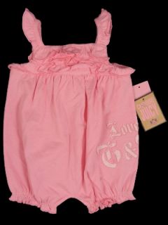 Juicy Couture Pink Ruffle Shorts Summer Romper 3 6