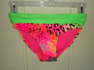 Bongo Girls 2 Piece Bikini Swimsuit 6 6X Small 7 8 Medium Neon Bright Color New