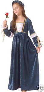Childs Girls Juliet Princess Renaissance Costume Dress Headpiece Medium 8 10