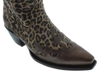 Womens Leather Cowboy Boots Ladies Sexy Leopard Cheetah Western Rodeo Biker 2013