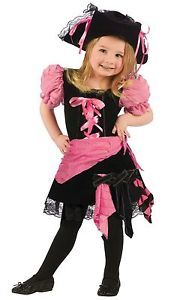 Girls Pink Pirate Costume Fancy Dress Sailor Halloween Toddler Infant Kids Child