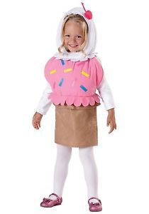 Double Scoop Ice Cream Cone Costume Toddler Girl 2T 3T New Super Cute