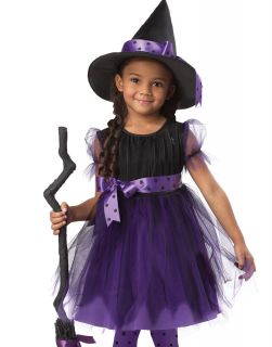 Charmed Witch Cute Black and Purple Toddler Girls Halloweeen Costume